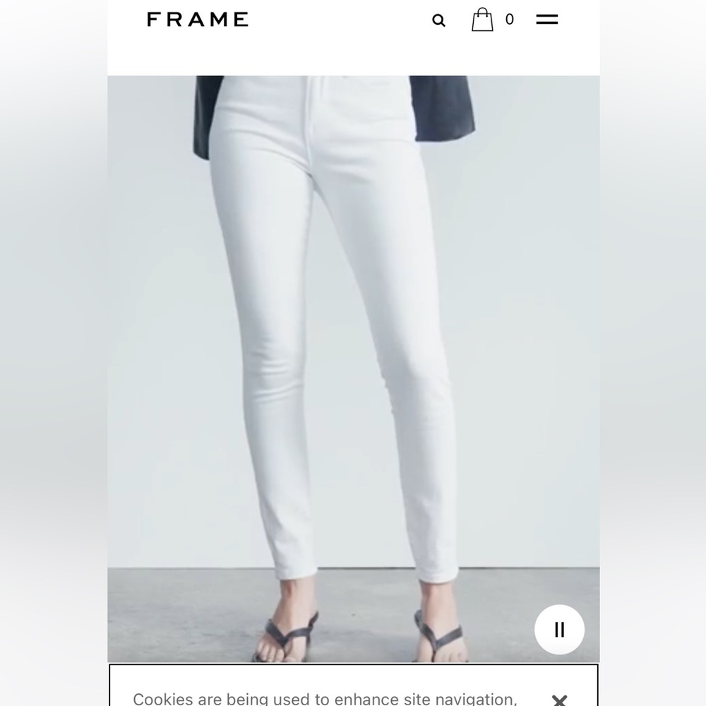 Frame Denim White Skinny Jeans